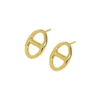 VIANRLA Simple Matte 18k Gold Plated Stud Earrings Solid 925 Sterling Silver Women Earring Stud
