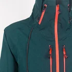 Hoodie OEM ODM Custom American Style Dark Green Outdoor Sports Windbreaker Hoodie Jacket Set
