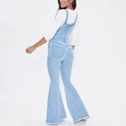 Jeans Jeans DiZNEW Wholesale Women Plus Size Pants Bell Bottom Jeans Jumpsuit Washed Denim Flare Jeans