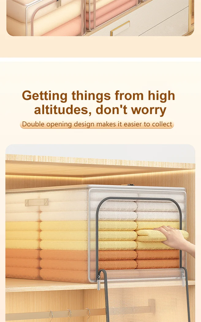 Foldable PVC Clothing Organizer with 20-35L Capacity Over 10kg Load Durable & Waterproof for Modern Home Storage Box factory