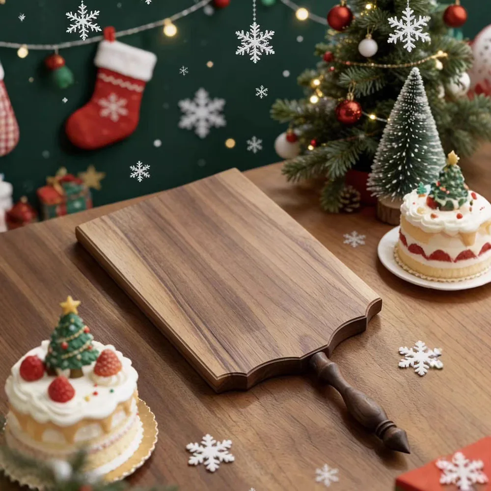 Irregular Christmas Double Kitchen Creativity Retro Solid Wood Bread Dessert Fruit Steak Chopping Cutting Board