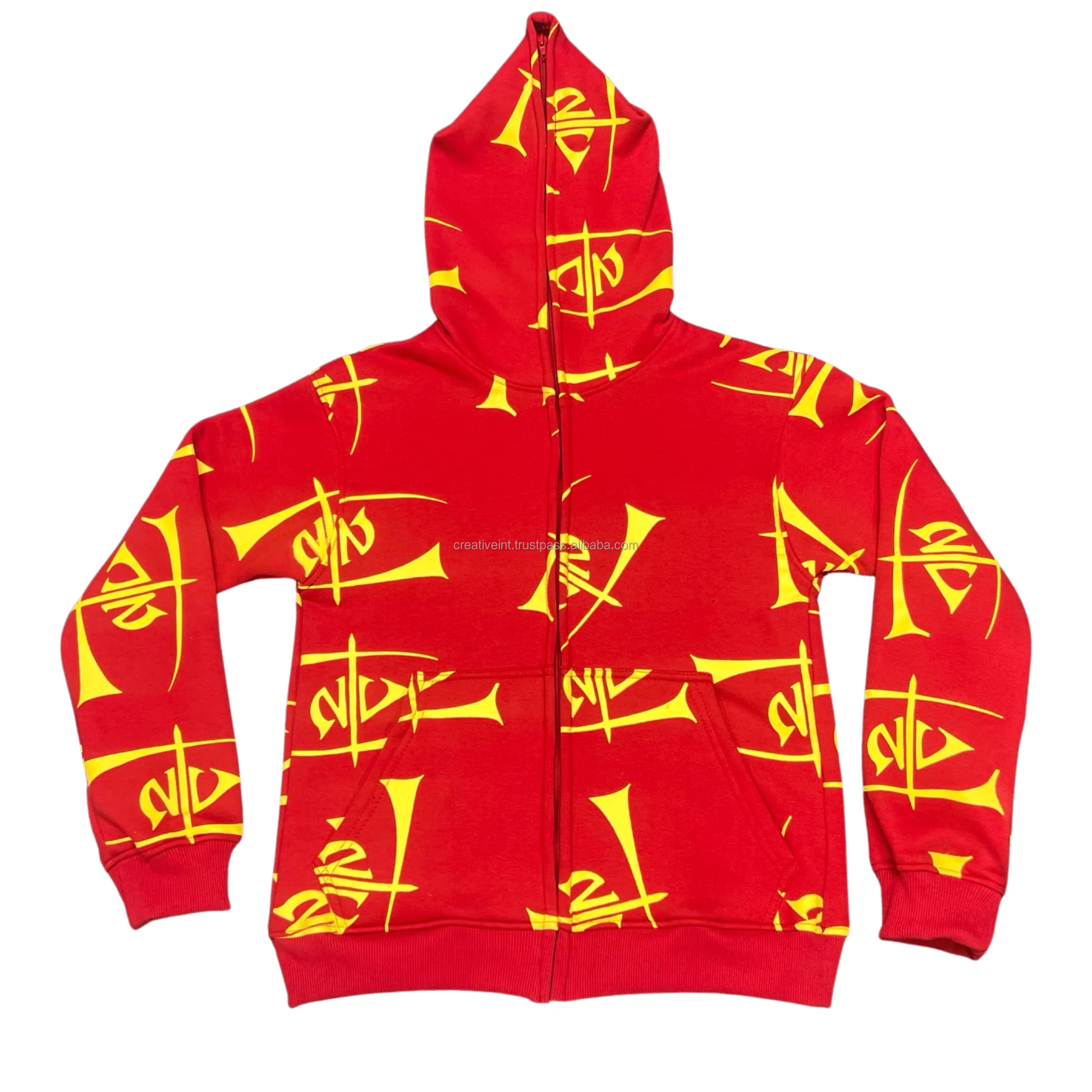 Bj Zipup Men Face Cover Black Zipper Hoodie Puff Print Full Zip Up