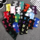 Socks Soft Mens Cotton Socks Unisex Weed Leaf Jacquard Cotton Sport Socks Men Women Soft Crew Colorful Socks