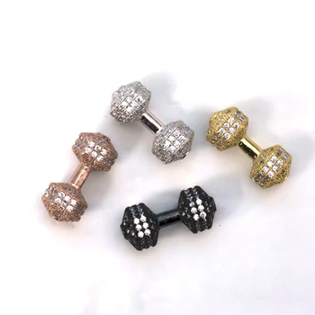 Jewelry accessories wholesale brass micro pave zircon bracelets charms for jewelry making