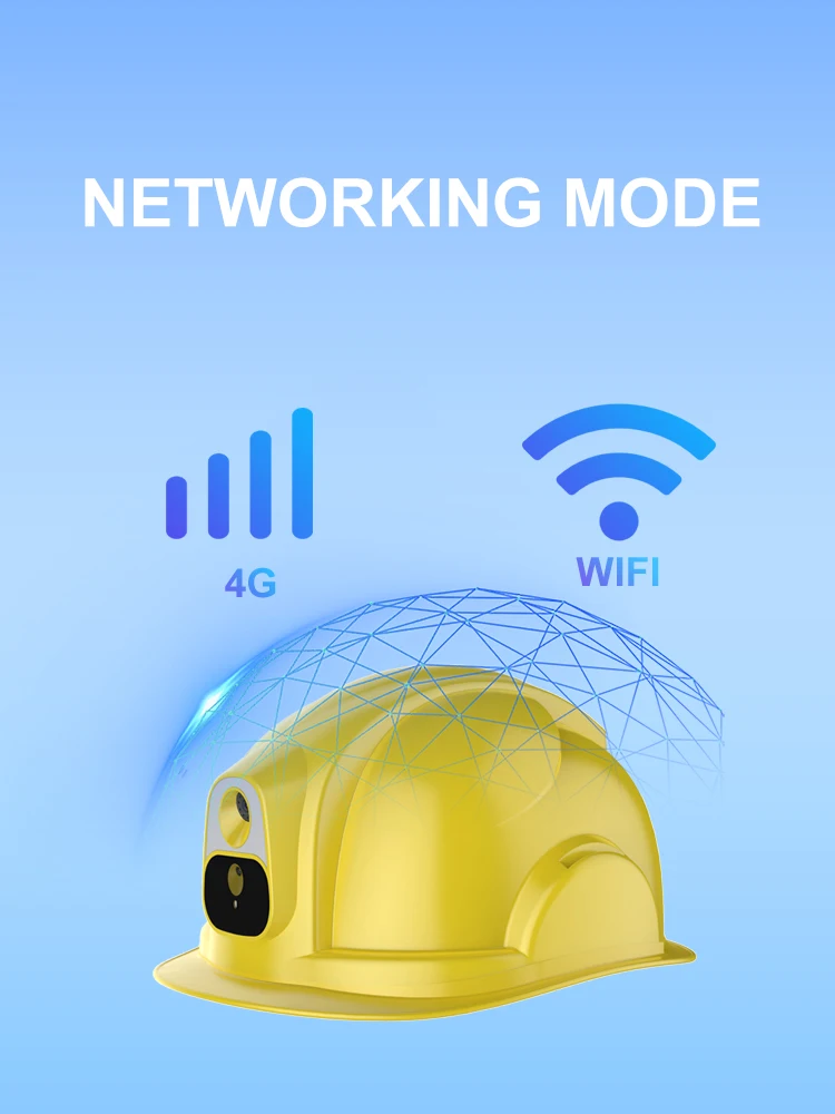 Construction Site Safety Equipment 4g Safety Helmet Camera Safety