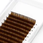 Eyelashes Purple False Eyelashes Grafted With Round Hair 0.07 Thickness 12 Rows D Curve Close Row Planting
