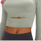 Luluyun Custom Women Active Wear Long Sleeve Yoga Wear Shirts Fitness Wear Long Sleeves Tops