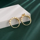 Ring Gold Diamond Fashion Wedding Ring Ladies 18K Gold Ring Jewelry Set High Quality Diamond Ring Wholesale