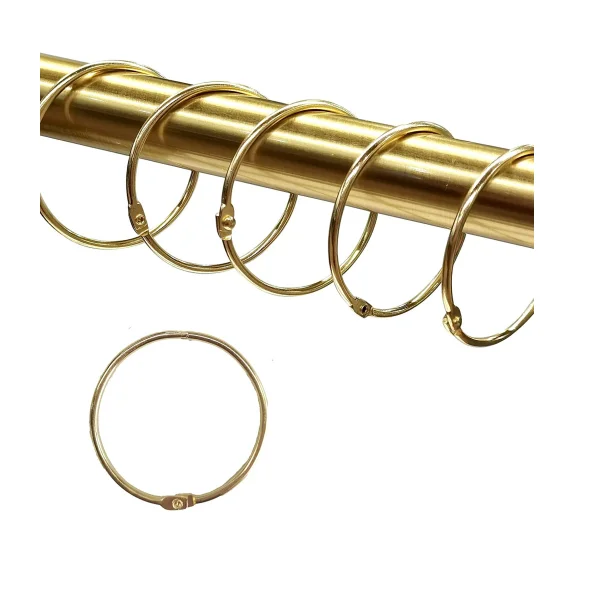 24 Pack Shower Curtain Rings,Rust Proof Shower Curtain Hooks For