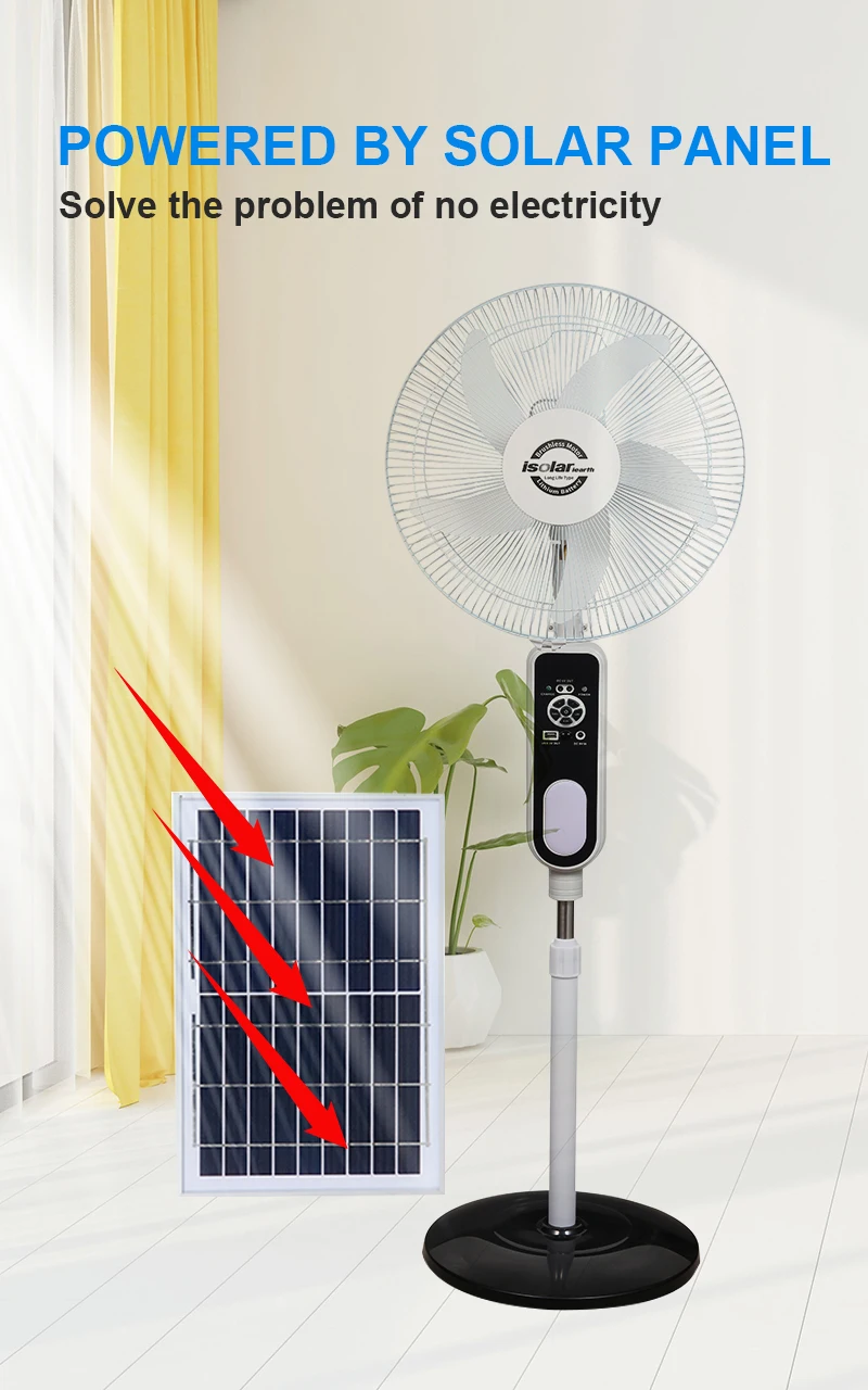 Portable Electric Fan, JMD, Solar - detail 4