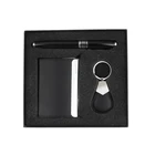 Corporate Gift Business Luxury Corporate Men Gift Set 3 In 1 Promotional Pen Card Holder Pen Gift Sets For Clients