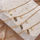 Gold Plated 2021 New Stainless Steel 18K Gold Plated 12 Zodiac Sign Bracelets Anklets For Women