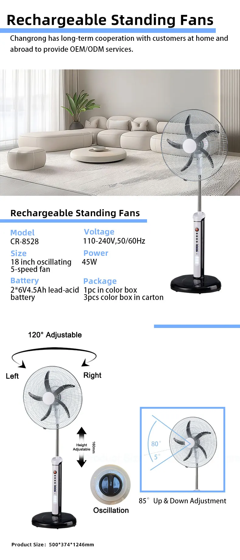 Rechargeable Electric Stand Cooler, 45, Plastic - detail 4