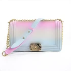 Purse Hot Sale Hot Sale Lady Jelly Handbag Jelly Bag Transparent Jelly Rivet Handbag Purse