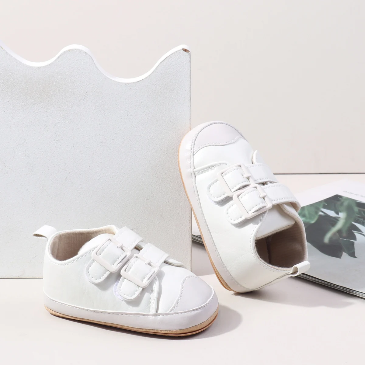 2025 Ing Autumn PU Leather First Walking Baby Boy Shoessolid Toddler Sport Shoes supplier
