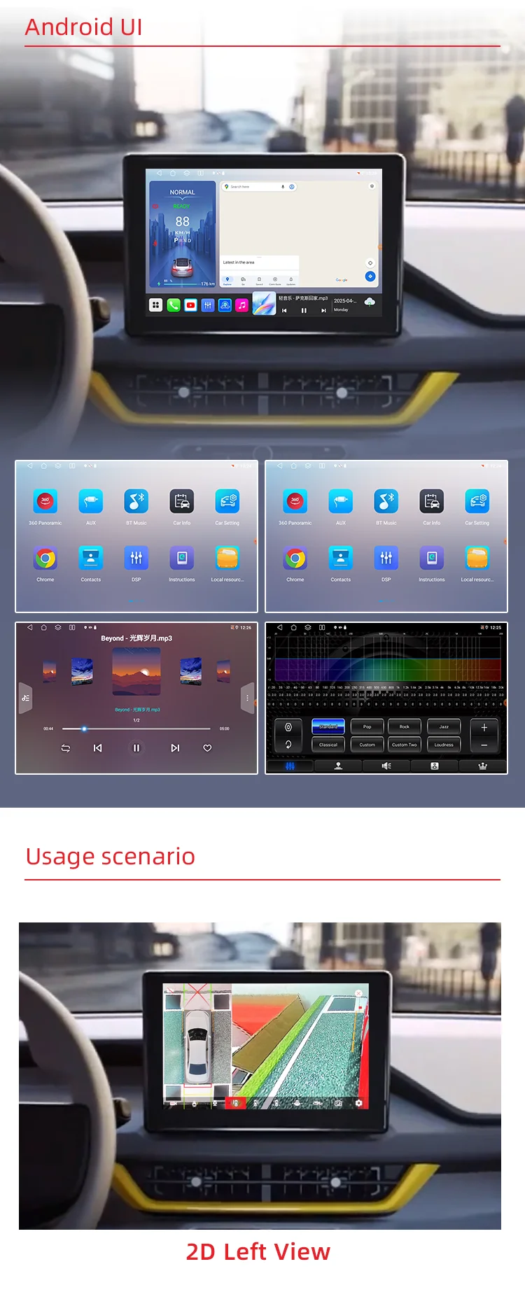 Wemaer Android + Original Dual System Decoder Intelligent 3D AVM 360 Degree Car Cameras Module for Vinfast VF3 Screen Upgrade details