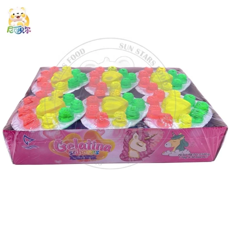 35g Jelly Mixed Fruit Flavor Heart Rose Shape Jelly Pudding Candy In