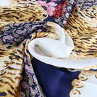 Silk Leopard Silk Chinese 100% Silk Factory Wholesales Digital Printed Fashion Alligator Snake Skin Leopard Satin Scarves