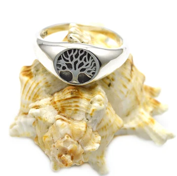 925 sterling silver signet ring tree of life engraving design jewelry can custom any design ring