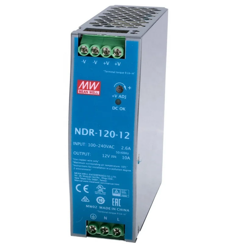 Ndr 120 24 Meanwell 120w 24v控制din导轨式电源 Buy Control Din Rail Power