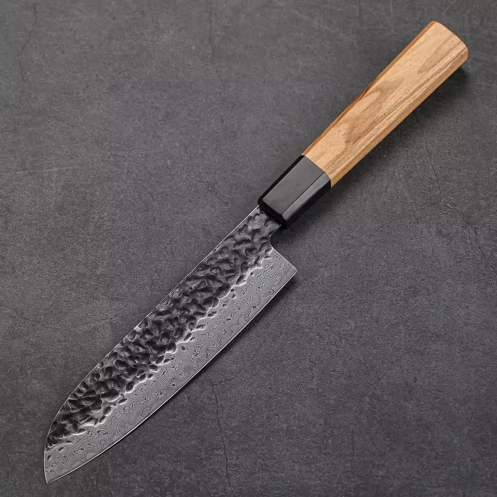 Professional Quality Wood Handle 8 Inch High Carbon 3 Layer Japanese Stainless Steel Kitchen Chef Knife