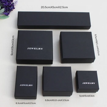 2021 Hot Selling Black Kraft Paper Custom Logo Packing Jewelry Boxes
