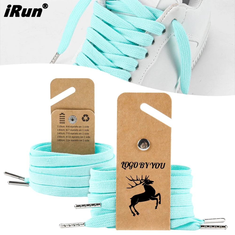 iRun Solid Color Creative Colorful Flat Laces Classics Sneaker Shoelaces Multicolor Athletic Sports Flat Rope Shoe Laces