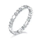 Wedding Fashion Ring RINNTIN SMR50 Honeycomb Design Wedding Band Shiny 0.18ct DE VVS Fashion Ring