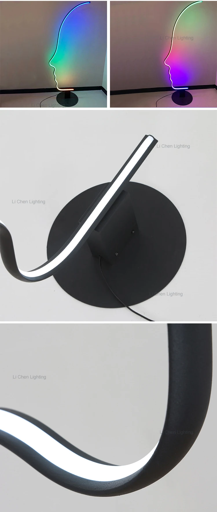 f0040 1 new product indoor decoration home bedroom living room corner metal led rgb floor lamp-2