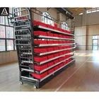 Equipment Portable Telescopic Grandstand Retractable Stadium Bleachers Seats Gym Equipment