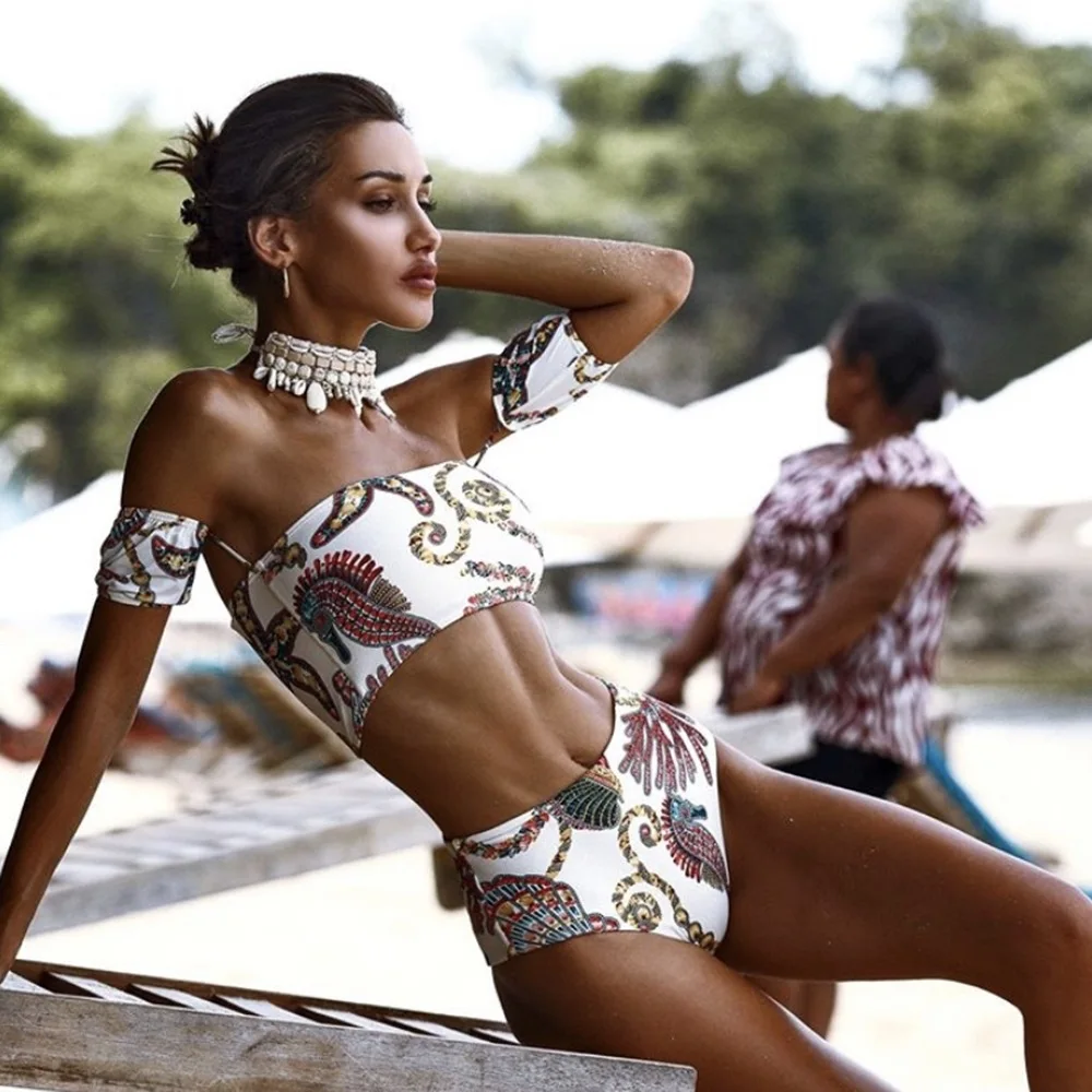 designer print bathing suits