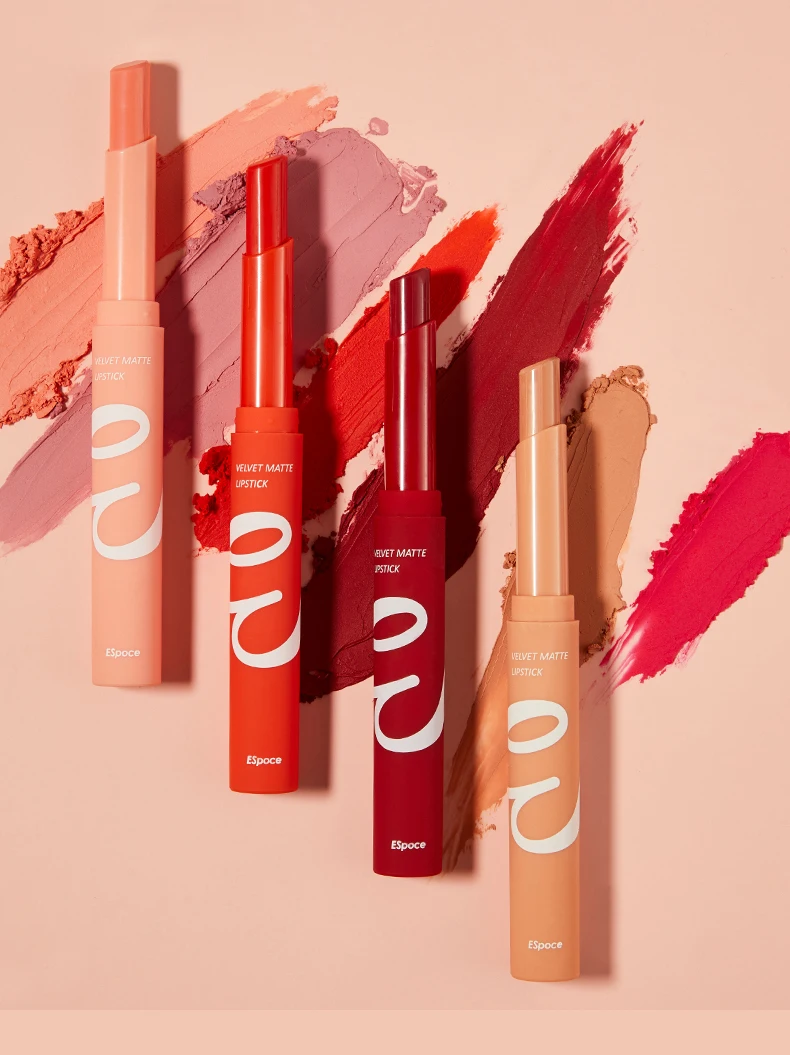 批发奢华唇膏防水防汗唇膏12度色调素食天鹅绒哑光唇膏化妆品自有品牌