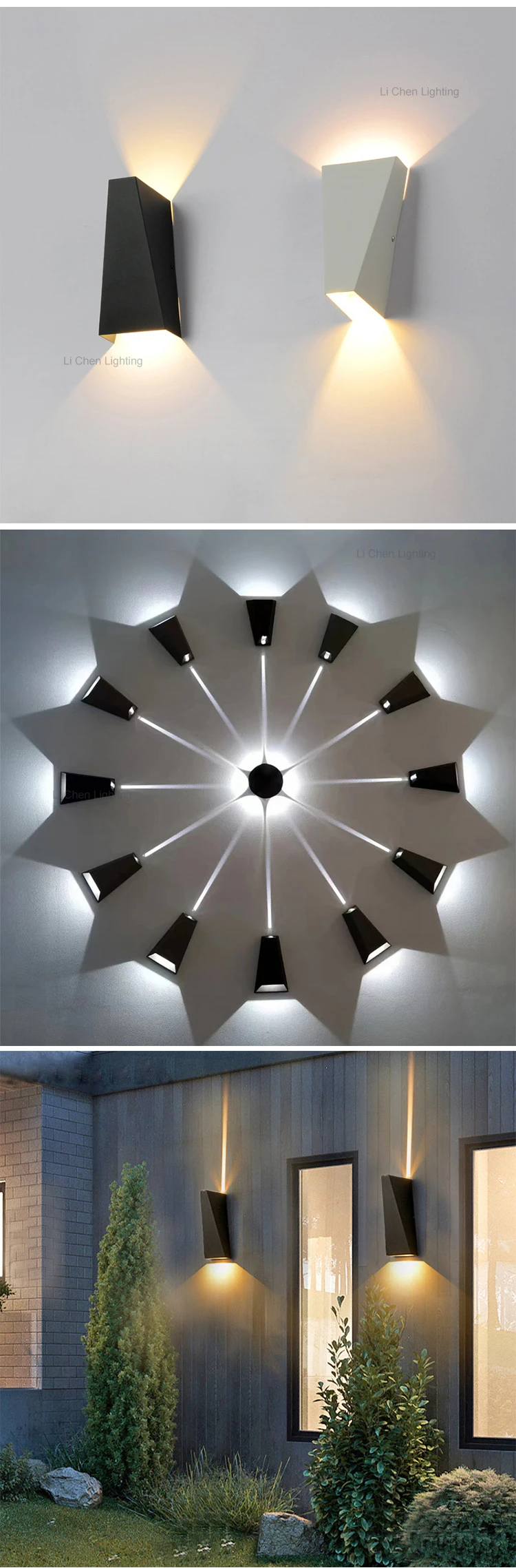 bd20 modern simple up and down luminous aluminum wall lamp living room background bedroom bedside decoration lamp-3