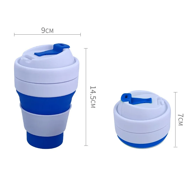 Folding Silicone Cup Custom Logo Outdoor Sports Retractable Travel Kettle for Bicycle Water Bottles