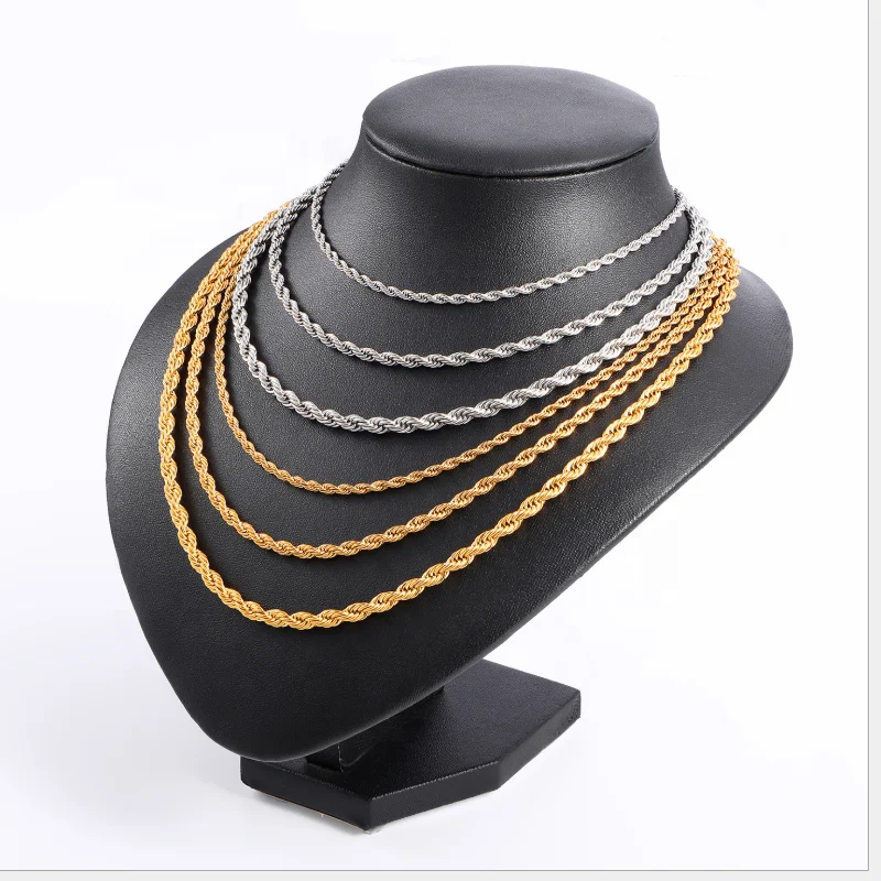18k Real Gold Plated Twist Chain 