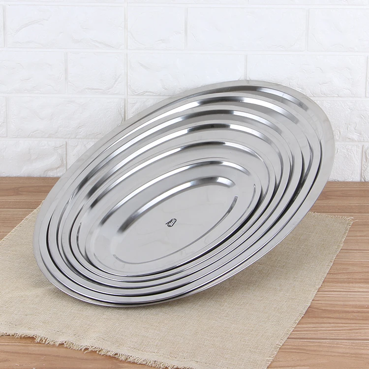 Unique Design Stainless Steel Fish-shape Plate Oval Tray_1