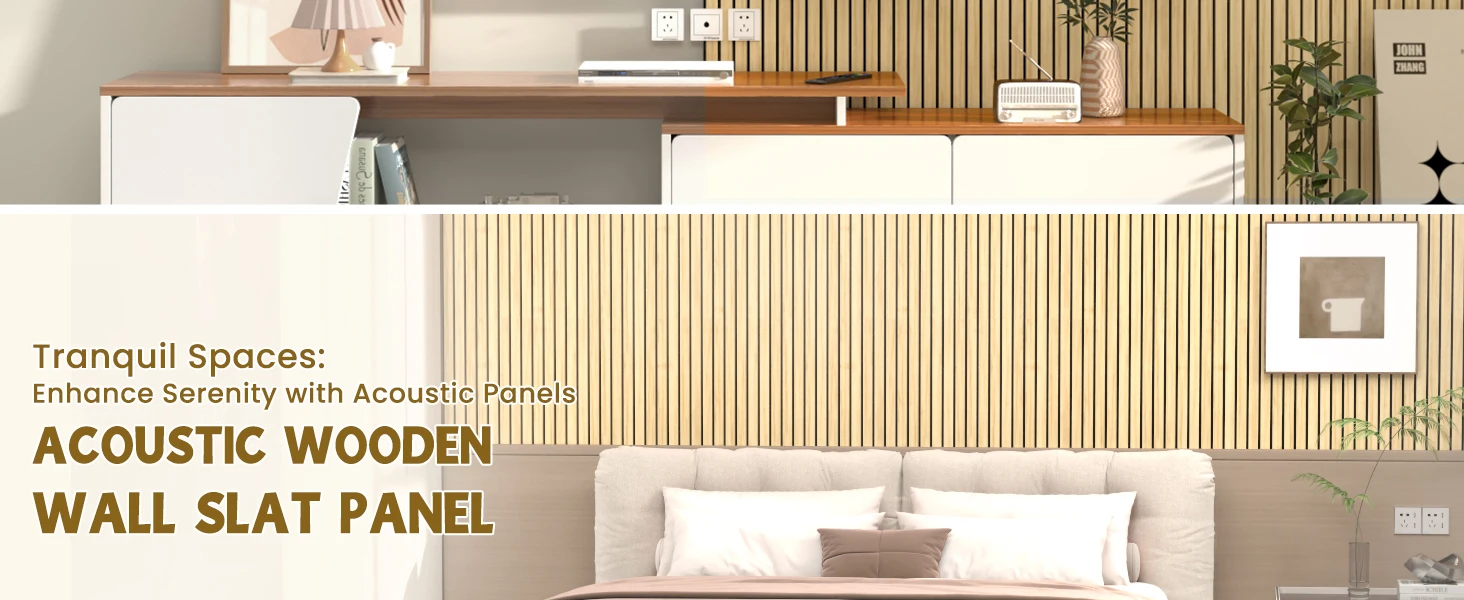 Modern MDF Acoustic Slat Panels Stylish Soundproof Wall and Ceiling Decoration with 90% Noise Reduction 18mm Thick manufacture