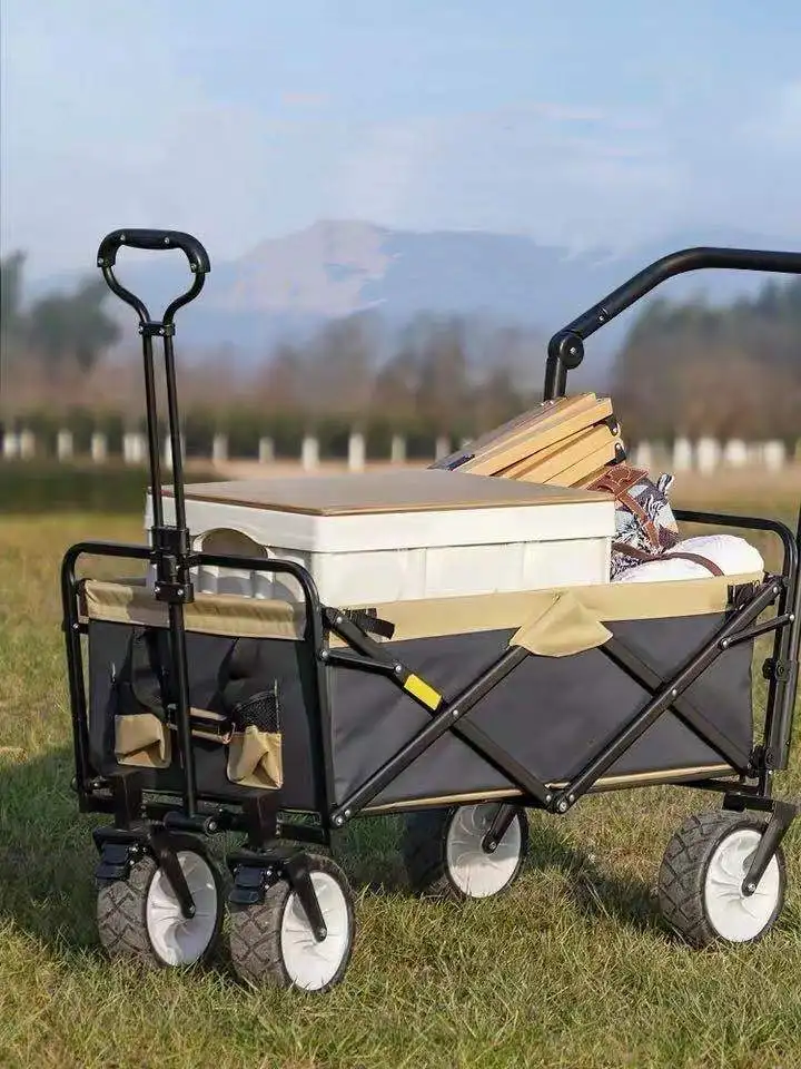 Outdoor camping folding trolley multifunctional multi-purpose trolley