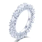 925 Silver Silver 925 Ring Eternity Ring Zircon 925 Sterling Silver Women Wedding Eternity Band Ring