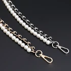 Strap Leather For Chain For Bags 2021 Hot Sale Luxury Pearl Chain Bag Strap And Fashion Leather Chain Strap For Handbags