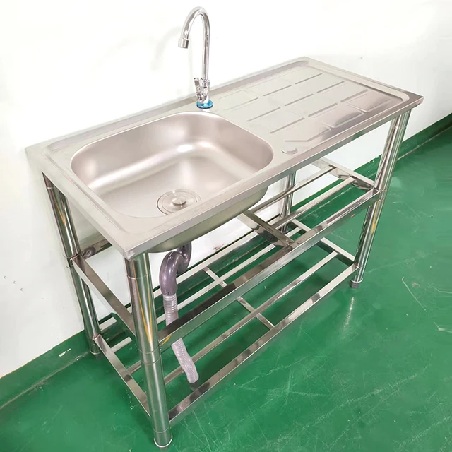 Hot Sale Washing Sink Stainless Steel Sink Heavy Duty Table With Wash Sink