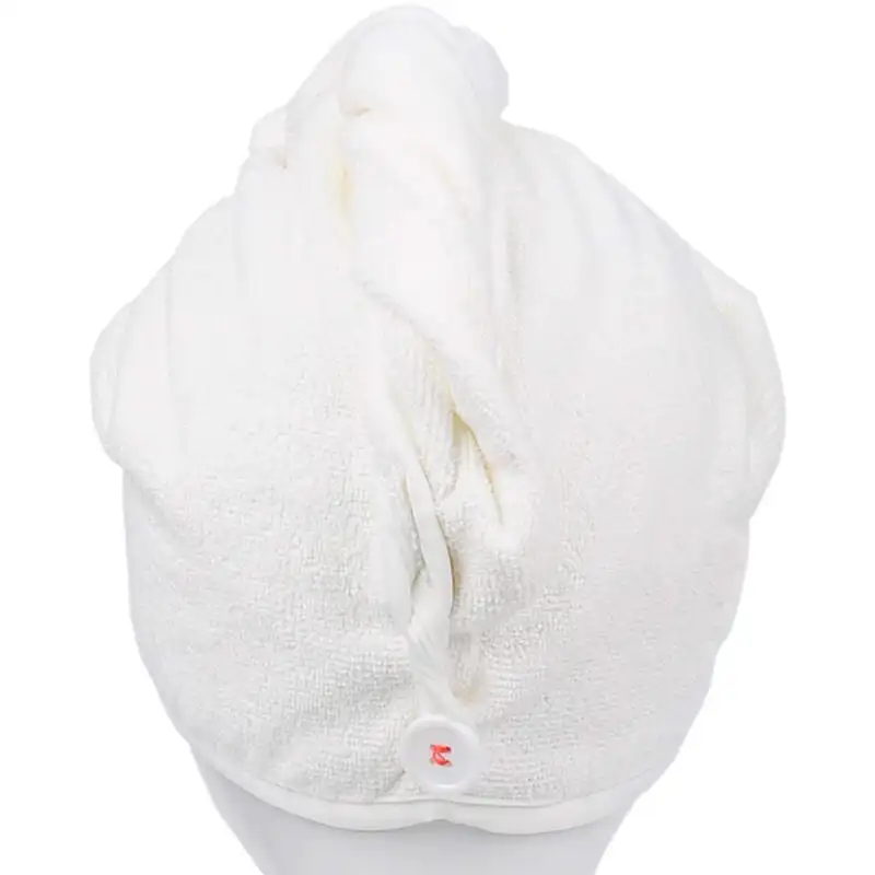 quick dry and absorbent microfiber hair turban towel with customized logo
