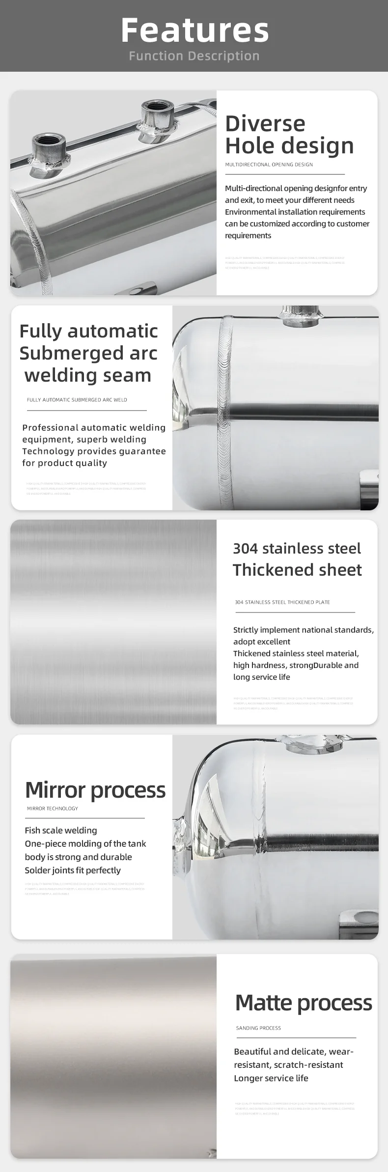 10L Stainless Steel Air Tank Truck Air Suspension System Accessories factory