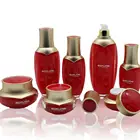 Cream And Lotion Lotion Bottle Crown Shape Rose Cap Cream Acrylic Jar And Bottle Set For Lotion Cream Packaging