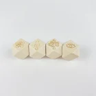 Eco Beads Eco Friendly Wood Color Octagonal Diy Wooden Beads For Jewelry Earring Tapestries Kids Toys