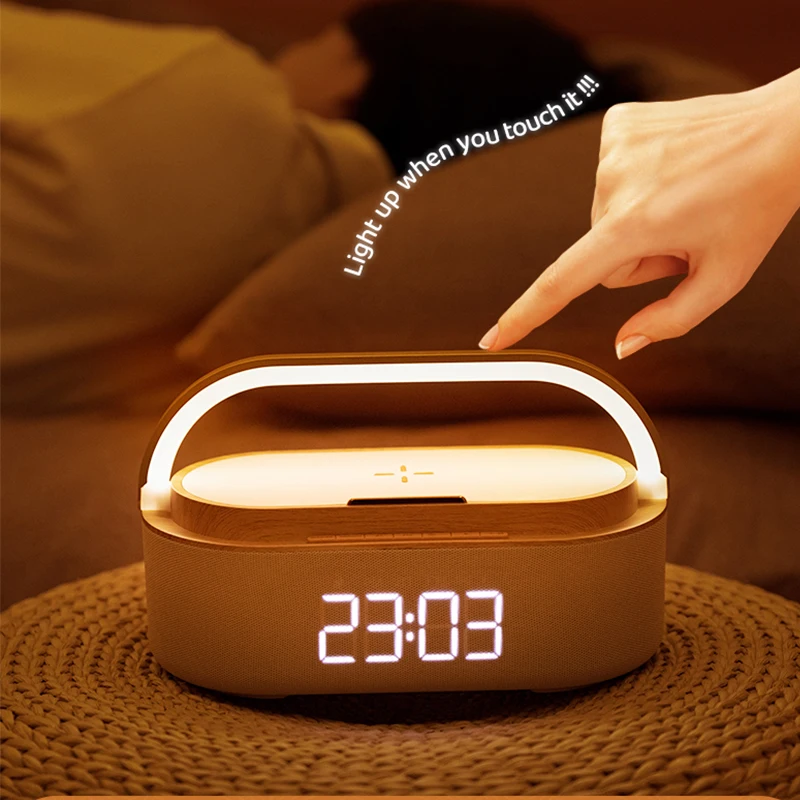 Wireless Charging Night Light Wireless Mobile Phone Charging Digital Alarm Clock Wireless Charger For iPhone