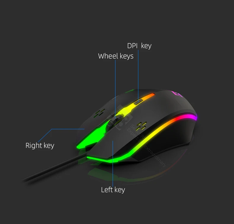 2021 Hot Sale Ergonomic 4d Rgb Wired Gaming Mouse Gamer Computer