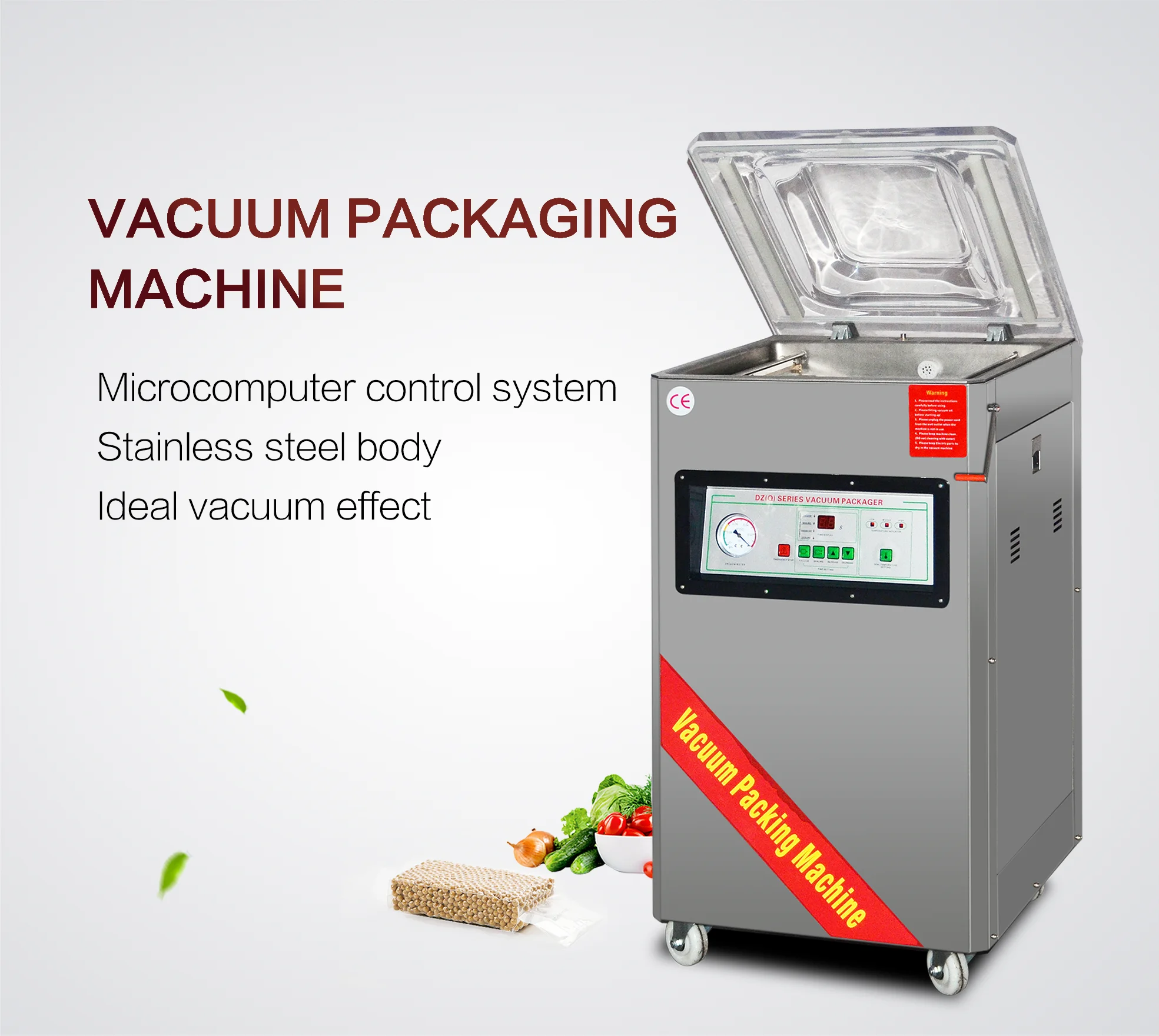 Factory Directly Sale Microcomputer Control DZQ Series Single Chamber Aeration Vacuum Food Packaging Machine