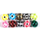 Wood Beads Bead DIANJIN 16mm 16 Mm Color Round Wood Beads Check Wooden Printed Bead