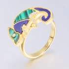 Ring Gemstone Rings Wholesale 925 Sterling Silver Malachite Ring Crystal Gemstone Silver Ring